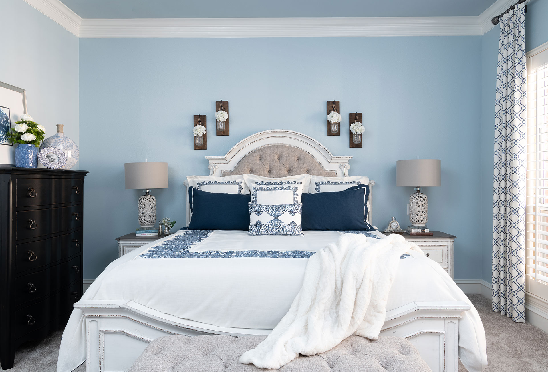 Country Style Bedroom Interior Designer Mooresville, NC