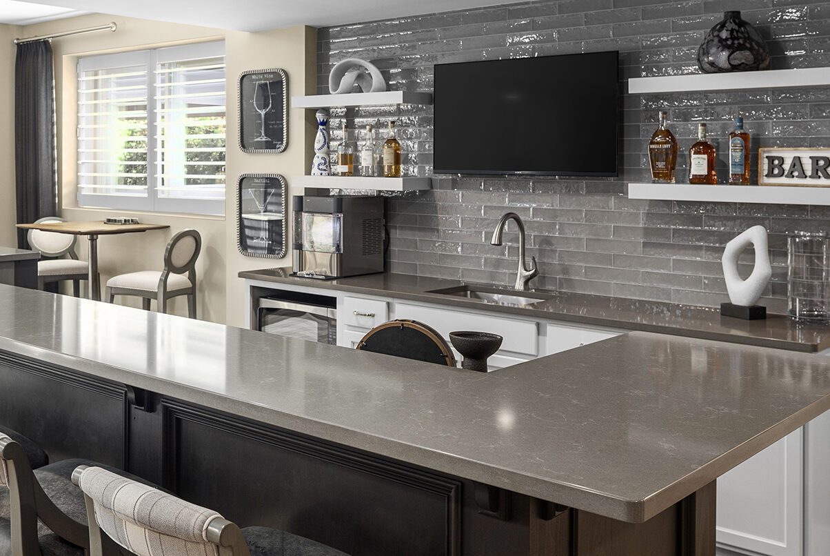Fahey Designs - Decorating Den Interiors Custom Home Bar.