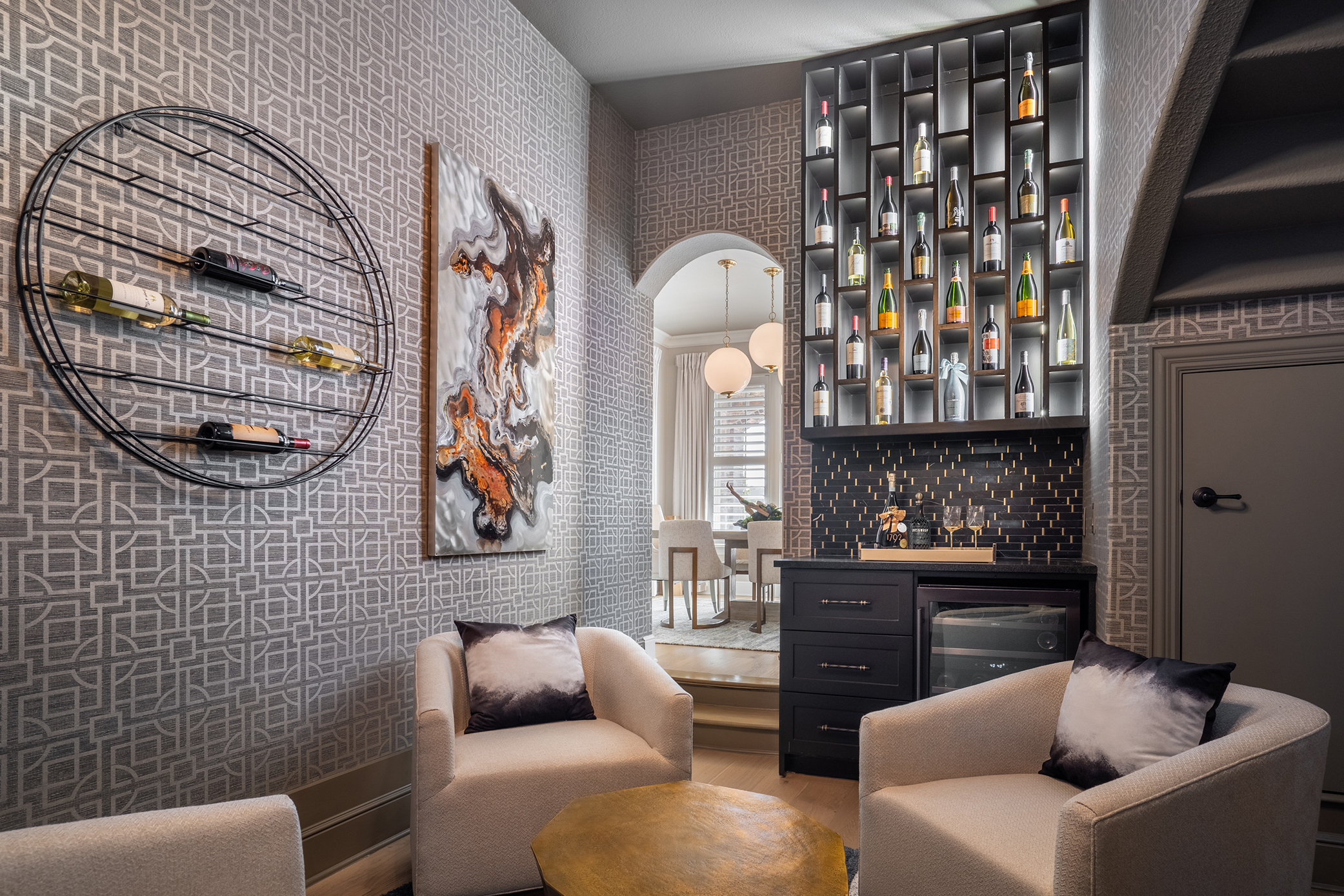 custom home bar interior designer Mooresville 